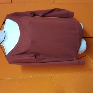 HIYIYEZI Women's Long Sleeve Boat Neck Off Shoulder Blouse Tops .. Medium